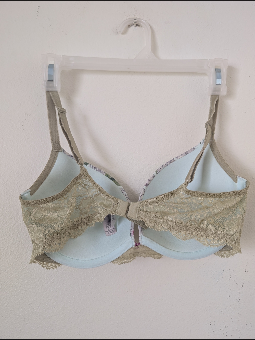 Victoria's Secret Dream Angels Push-Up Bra 34D, Green Pink Floral - Picture 4 of 6